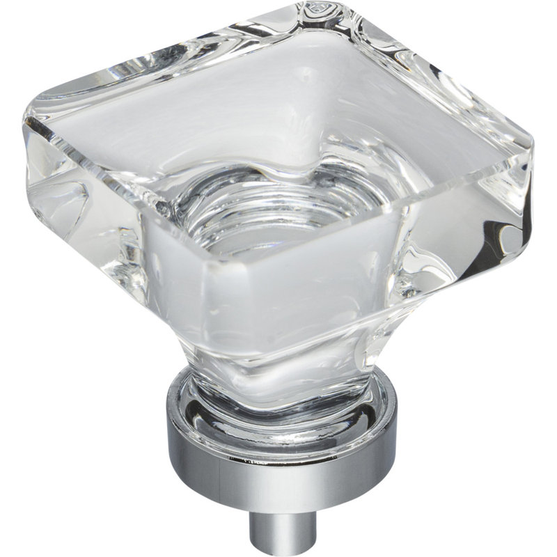 Harlow Square Knob, Polished Chrome, 1 3/8"