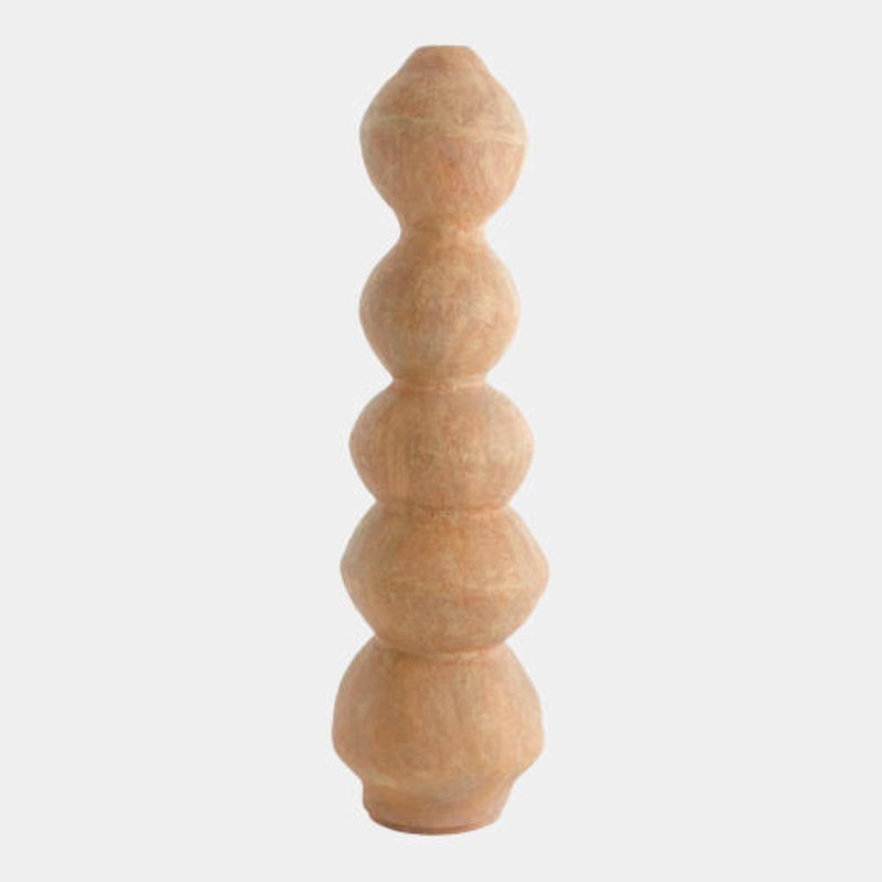 Sculpture Totem Marcel - beige H 60 po x l 18 po x P 18 po