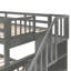 Versatile Stairway Bunk Bed with Drawer Storage and Guard Rail, Ideal for Families and Sleepovers, Ensuring Comfort and Organization.
