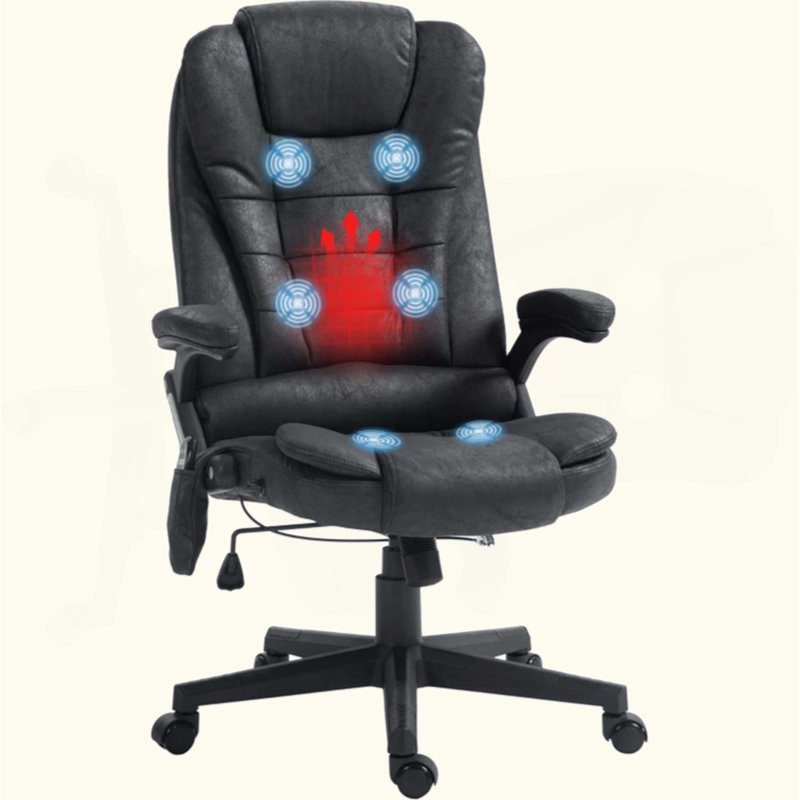 Fauteuil de direction haut dossier avec dossier inclinable, accoudoirs rembourrés et télécommande