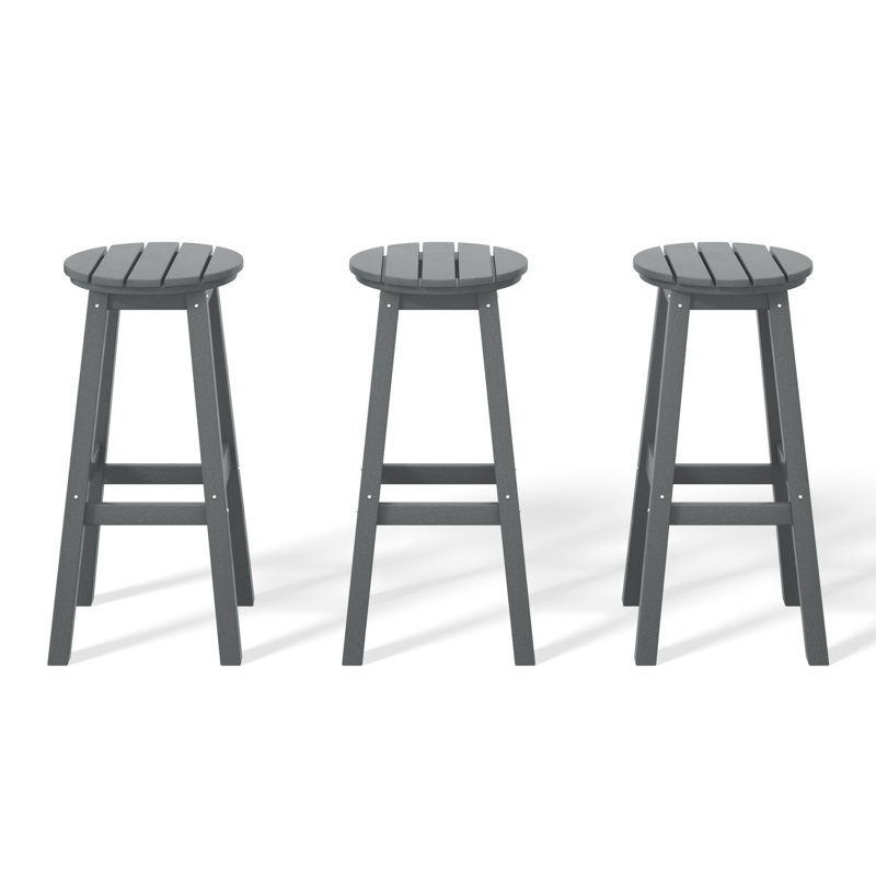 Laguna 29" Round Bar Stool, Gray