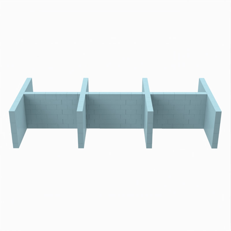 Ensemble de cabines EverBlock Space, 72", Bleu clair