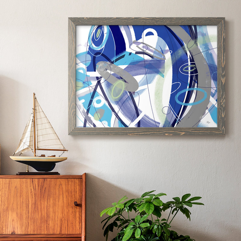 «Blue Flow», reproduction sur toile encadrée, Gris, H 22 po x l 32 po x P 1,5 po