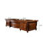 Bureau 125,98 po style américain brun sculpté