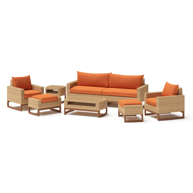 Tullio 8 - Person Patio Conversation Sets with Sunbrella® Cushions