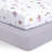 Evolur Be Wild Collection ( 2pc Sheet Set ), Dusty Light Purple & Flower Print