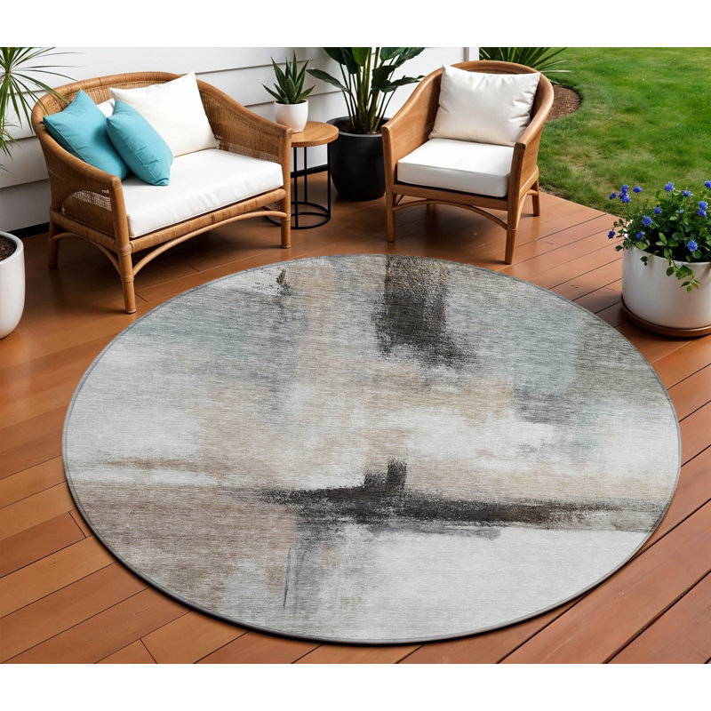 Tapis d'intérieur rond 8 pi