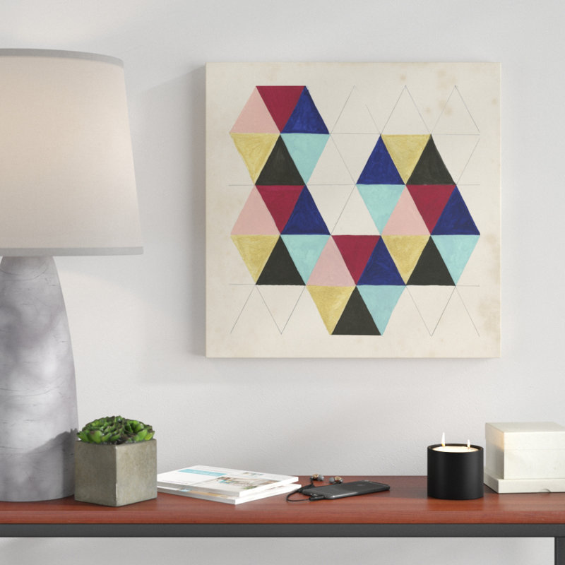 «Geometric Pattern Play III», impression sur toile, H 20 po x l 20 po