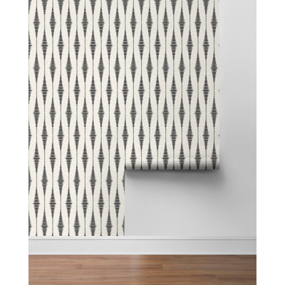 Striped Ikat Geometric Peel And Stick Wallpaper