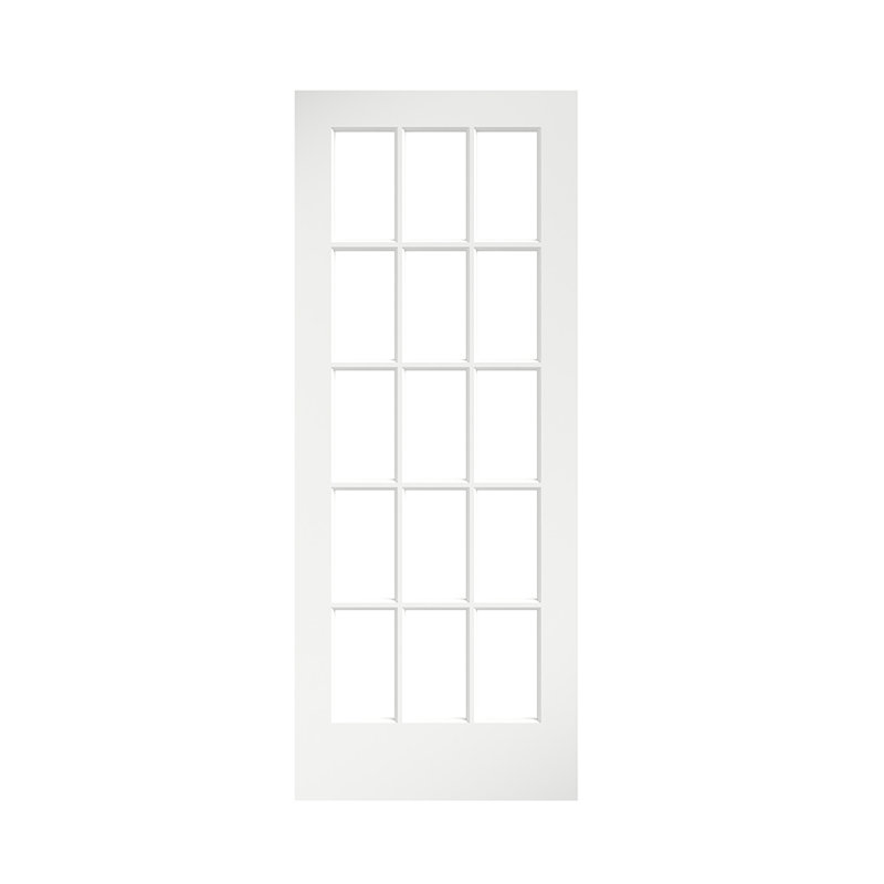 Portes françaises en verre peint 80-verre 15-Lite, 30 po x 80 po