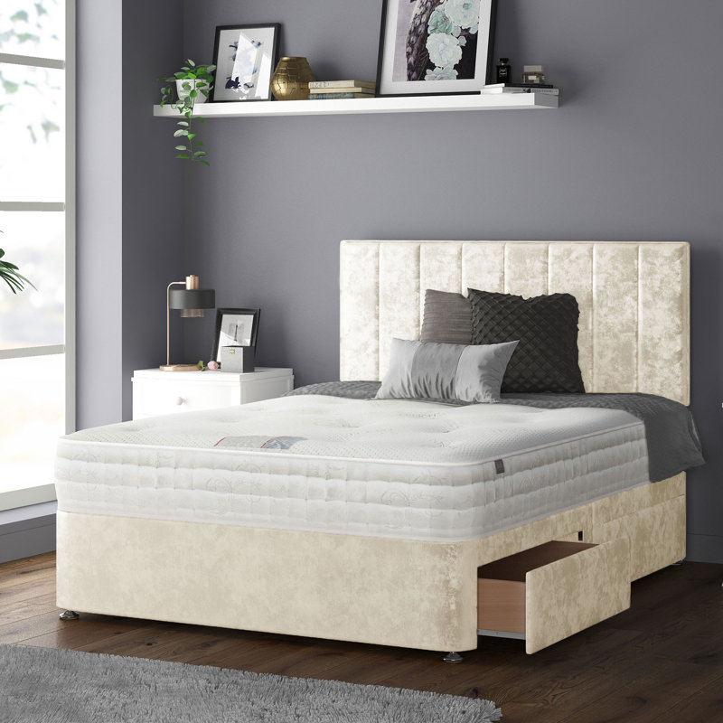 Hedley Upholstered Headboard, Double (4'6), Cream