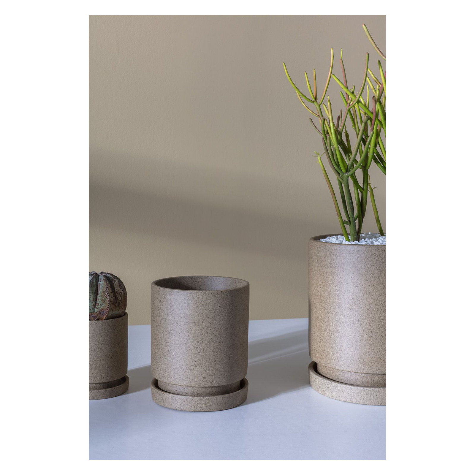 Elle Handmade Ceramic Pot Planter, 6" H x 5" W x 5" D