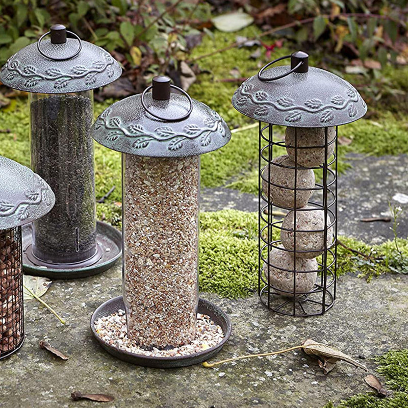 Anslie Metal Hanging Tube Bird Feeder