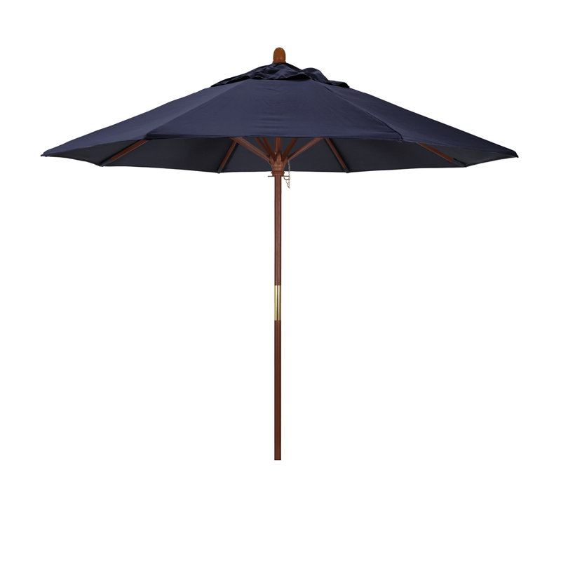 Parasol de marché octogonal 9 'x 9' Manford Austerio, Toile bleu marine Sunbrella®