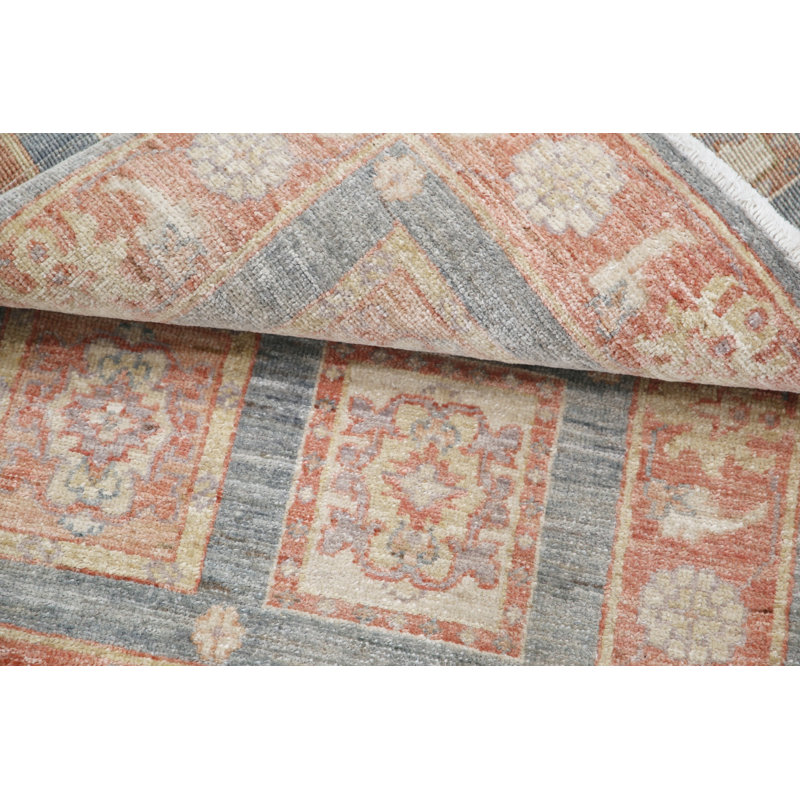 Tapis à motif géométrique turc en laine noué à la main 2,2 x 3 pi