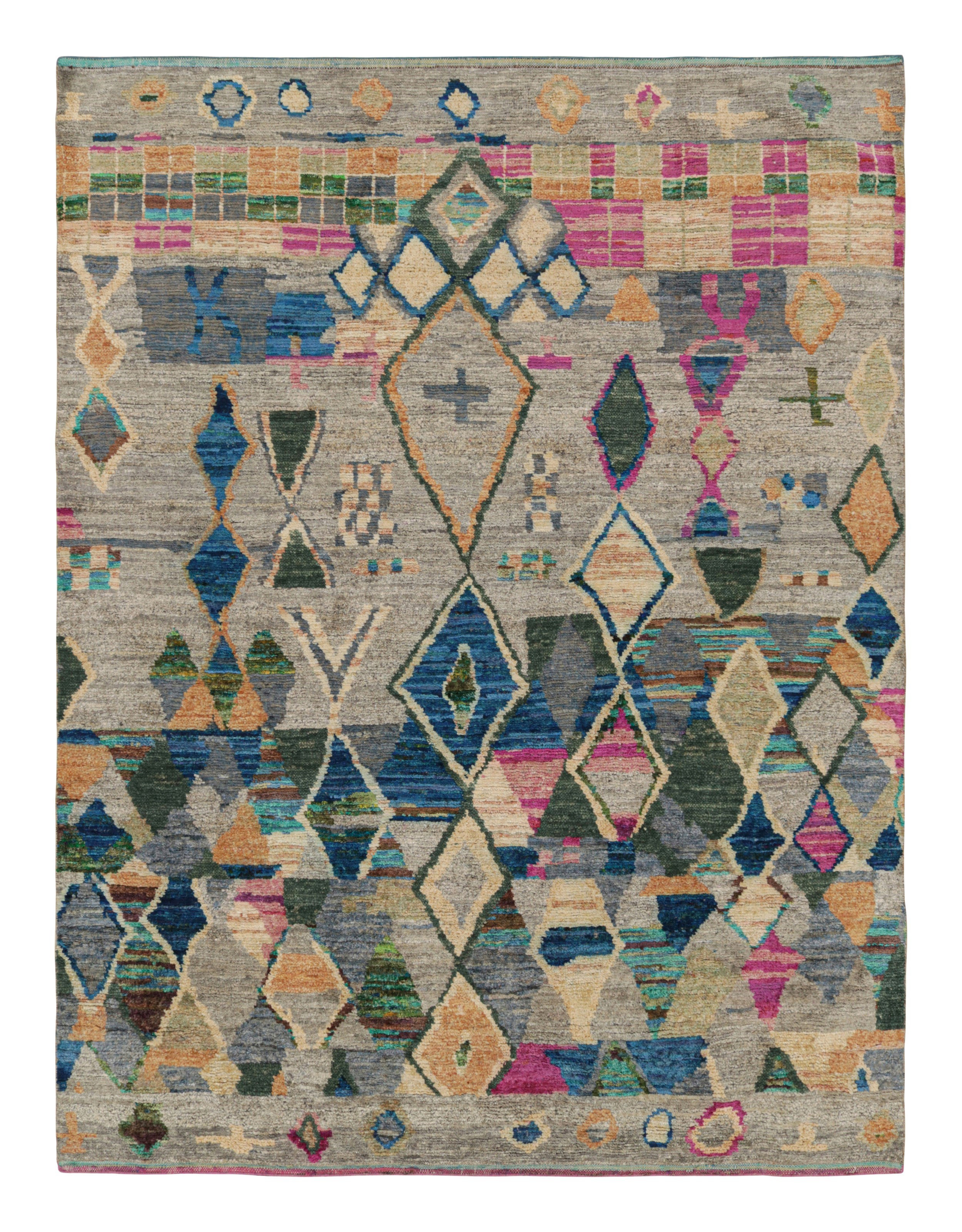 Moroccan Geometric Rug Rug & Kilim’S Contemporary Moroccan Rug With Polychromatic Geometric ...