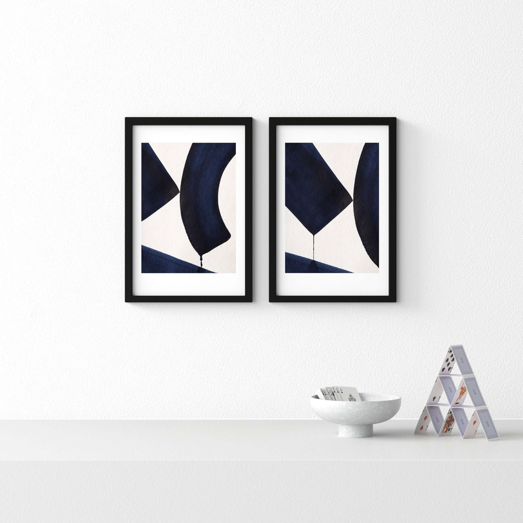 Fluid Motion 2 Duo by Simon West, 34.65" H x 49" W x 0.88" D, Black