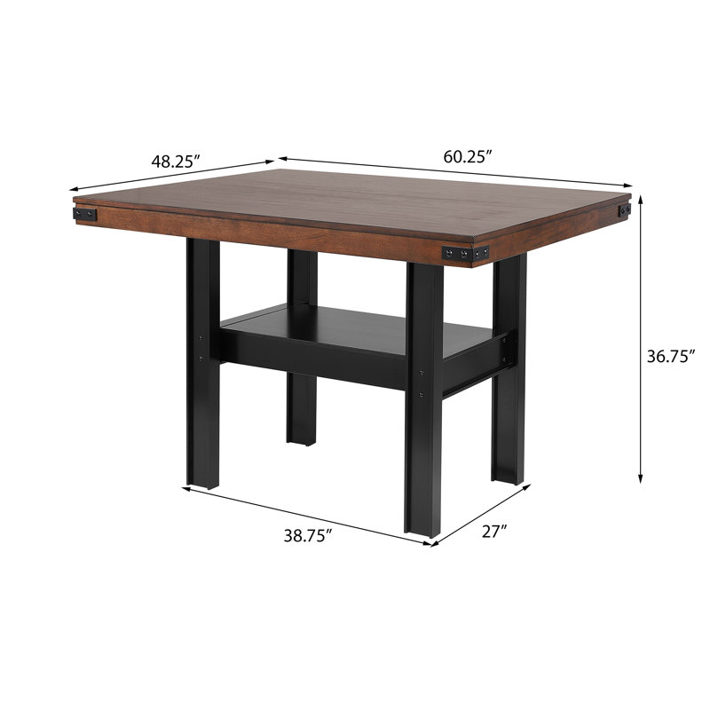 Ensemble de salle à manger 5 pièces à hauteur de comptoir Mango Oak