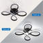 Camelia 4-Light Black LED Flush Mount-860206923