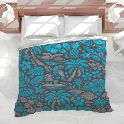 Tropical Floral Pattern Comforter