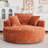 Boneless 360 Swivel Chenille Barrel Chair couch for living room Soft Oversized Bean Bag Chair Chenille Deep And Wide Seat Round Cloud Couch Memory Foam Filling Lazy Sofa For Indoor,Outdoor-665561063
