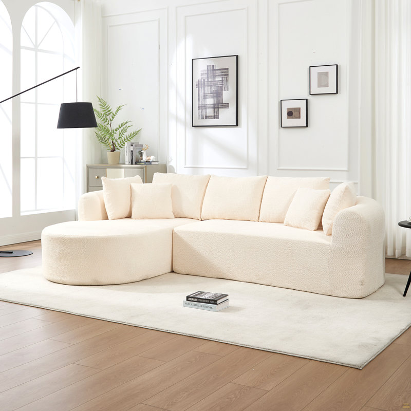 Canapé modulaire 109 po Cloud, Chenille ivoire