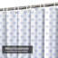 Rideau de douche transparent transparent, rideaux de douche pour la salle de bain avec 12 crochets-129951683