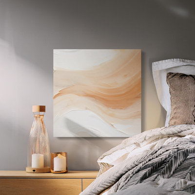Abstract Neutral Canvas Wall Art, Modern Minimalist Painting Print, Gallery Wrapped Canvas, Ready to Hang, Art, Statement Piece