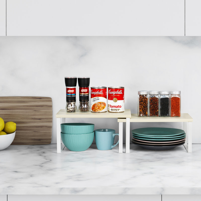 2 Piece Helper Shelf, Light Brown/White