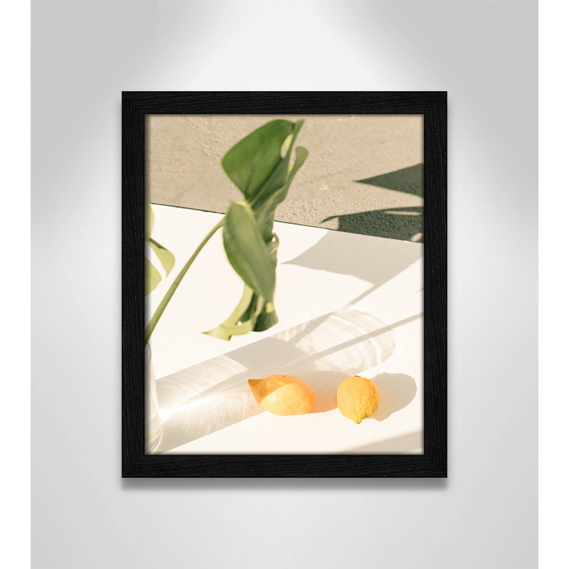 Citrus & Palms par Chandra Oh - art encadré, Noir, H 15 po x l 13 po x P 0,75 po