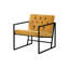 Fauteuil à oreilles moutarde avec pieds en métal, 27,6 po x 29,1 po x 29,5 po | Cadre 100% métal, tissu 100% Babyface | Hauteur du siège confortable: 18,1 pouces, idéal pour le salon et le bureau | Conception élégante et durable-797212092