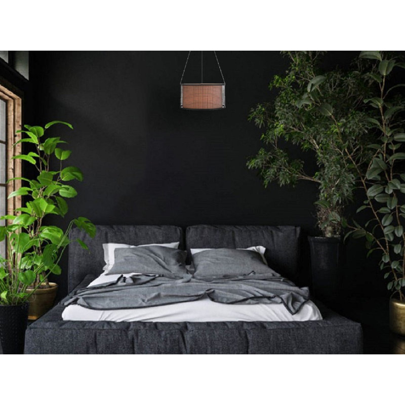 Luminaire suspendu tambour 1 lumières unique Heid, H 60 po x l 21 po x P 21 po