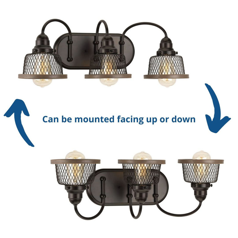 Kriner 3 - Light Dimmable Vanity Light, Antique Bronze