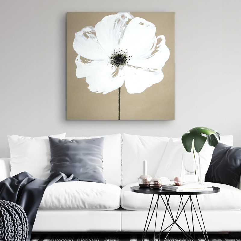 Abstract splash flower - 32"x32" art on canvas