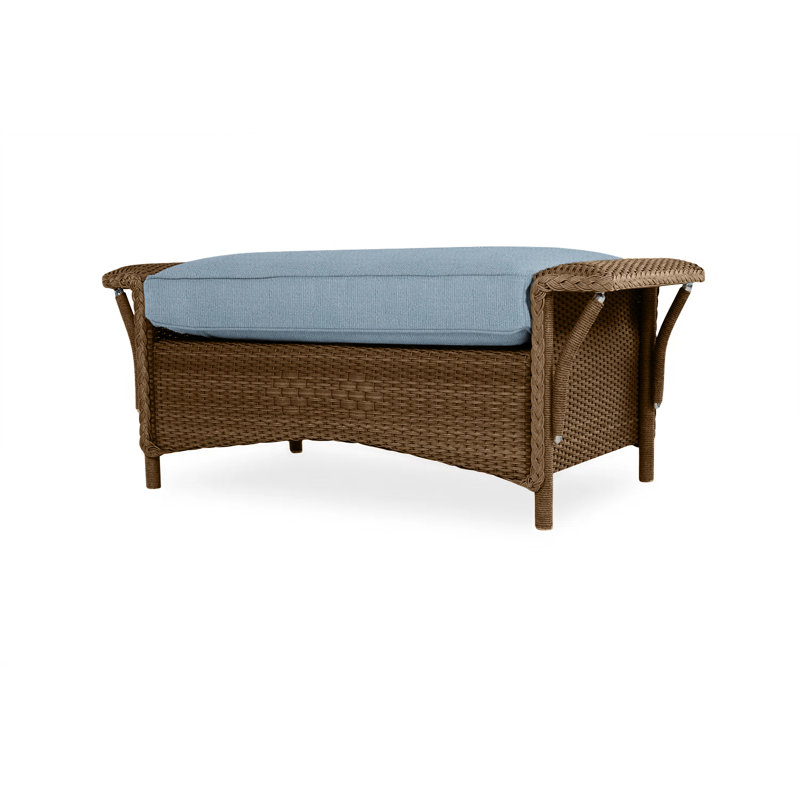 Nantucket Outdoor Ottoman, Demo Stone, Bark