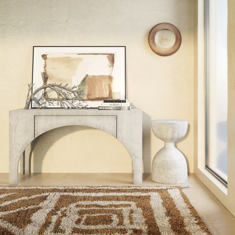 Ulla Area Rug in Yellow, Rectangle 6' x 9'