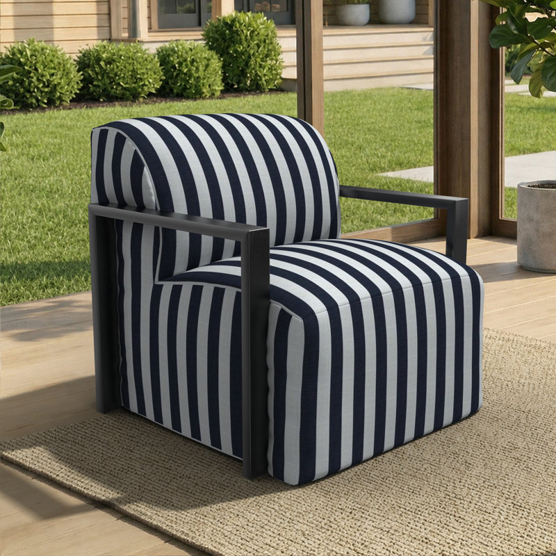 Chaise longue rembourrée en aluminium avec tissu Sunbrella, Sunbrella® Brume expressive