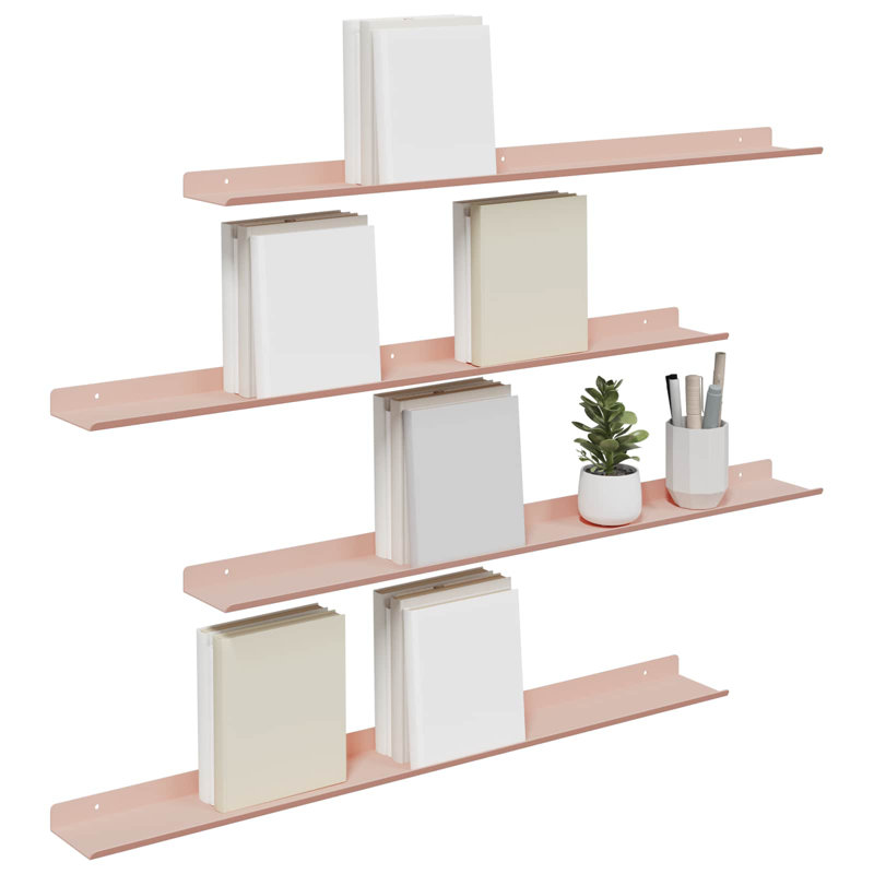 Steel Floating Shelf, Pink