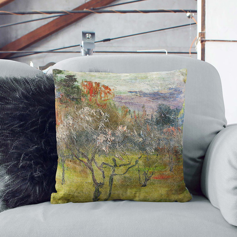 Square Throw Cushion, 40cm H x 40cm W x 15cm D, White