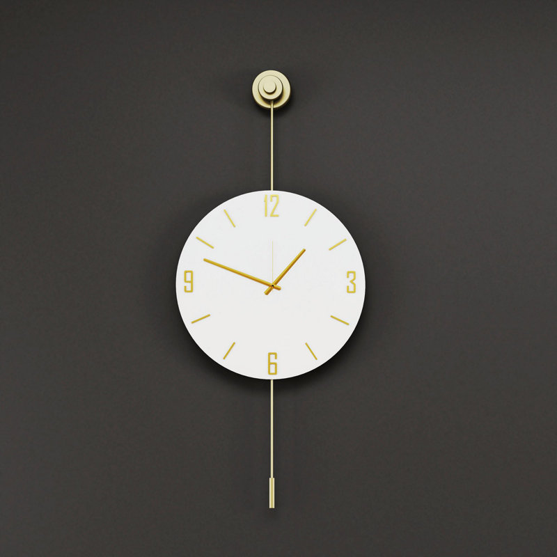 Horloge murale décorative en métal, Noir