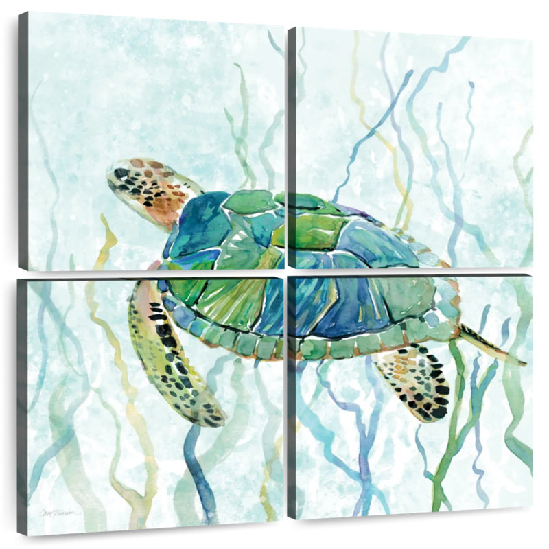 Tortue de mer Brampt Swim II, H 50 po x l 50 po