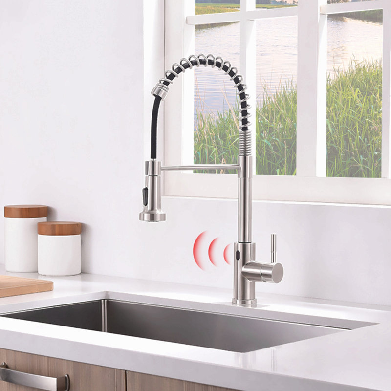 Robinet de cuisine sans contact, robinet de cuisine intelligent automatique mains libres, robinet de cuisine intelligent noir