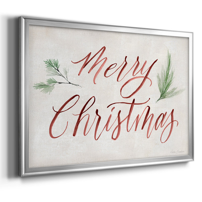 «Merry Christmas» - Reproduction de photo sur toile, Argent, H 30 po x l 44 po x P 1,5 po