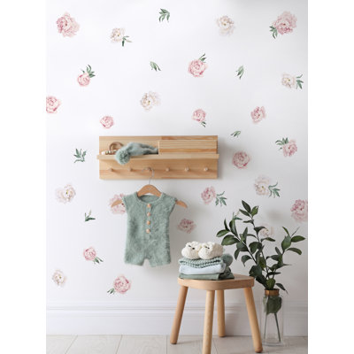 Small Peony Vinyl Peel And Stick Stickers