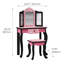 Ensemble de coiffeuse en bois Teamsis pour enfants avec miroir à trois volets, tiroir de rangement, tabouret assorti et table de maquillage pour enfants de 3 ans et plus-773128964