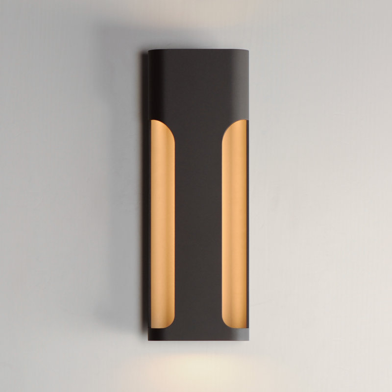 Applique murale en aluminium Alessja, Bronze architectural, H 17,75 po x l 6,25 po x P 3,25 po