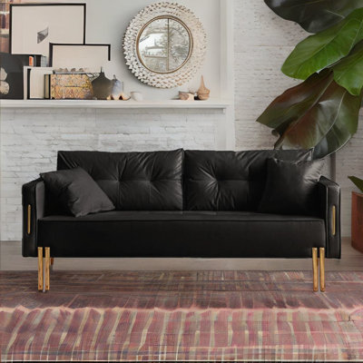 Nayman Solid Wood 70'' Reception Loveseat