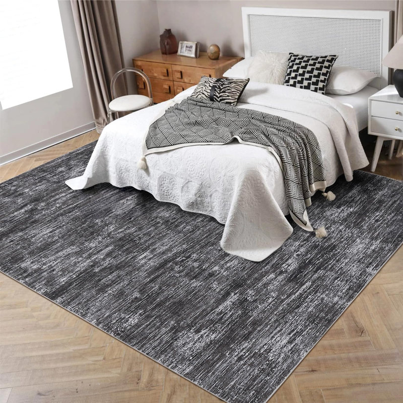 Rectangle Area Rug, Dark gray, 200*290cm