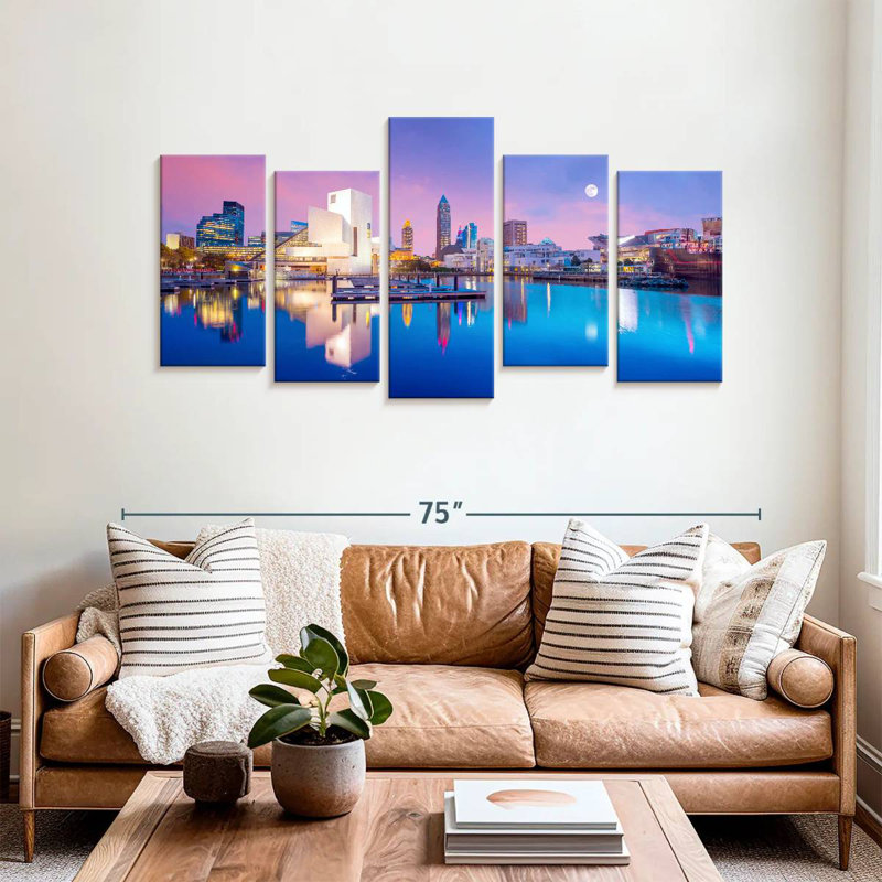 'Downtown Cleveland Skyline, 33" H x 66" W