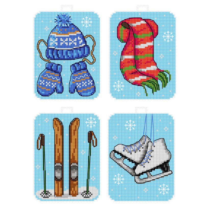 Counted Cross-Stitch Kit Winter Accessories 207CS